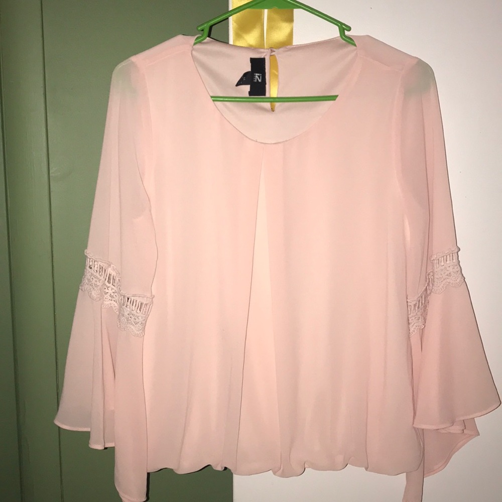 light pink blouse